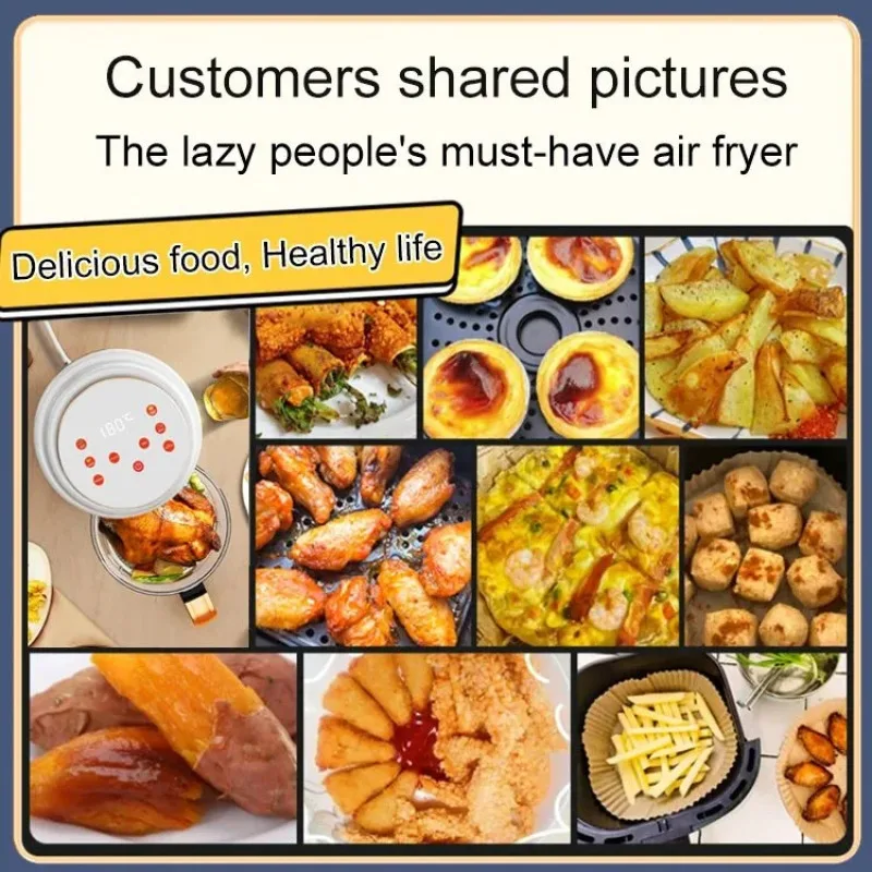 6L air fryer large capacity multifunctional fully automatic all-in-one machine square oil-free Quick Bake Fryer