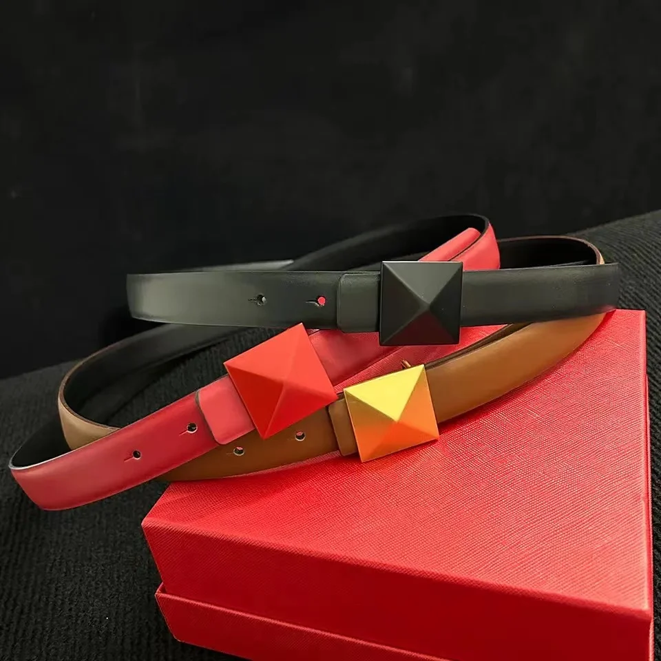 Thin 25mm Real Leather Brand Belt Women Luxury Design ladies Girl Belt for women Waist Chic Dress Party Belts for jeans