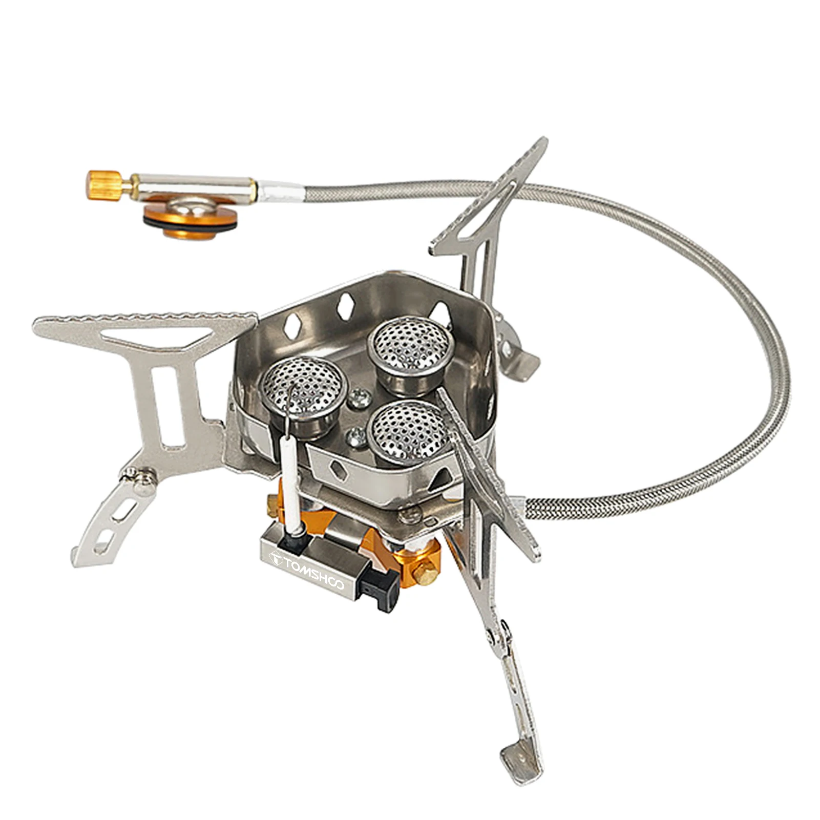 TOMSHOO 5800W Foldable Camping Gas Stove 3 Burners Piezo Ignition  Lightweight Windproof Backpacking Stove Outdoor Cooking Stove - AliExpress