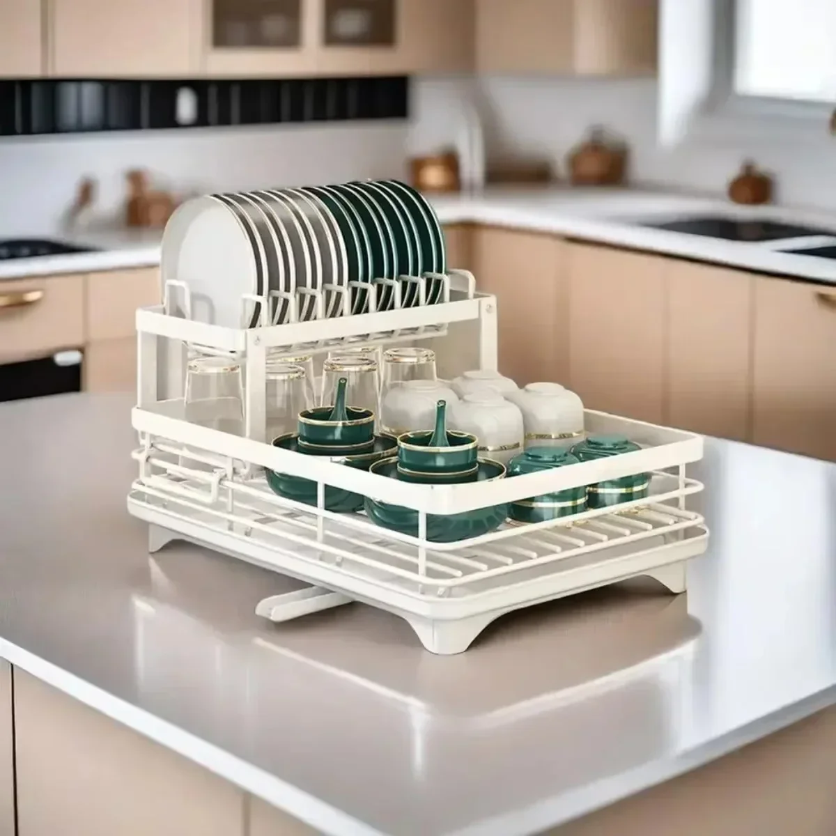 Kitchen Storage Rack Dish Drying Rack Adjustable Stainless Steel For Kitchen