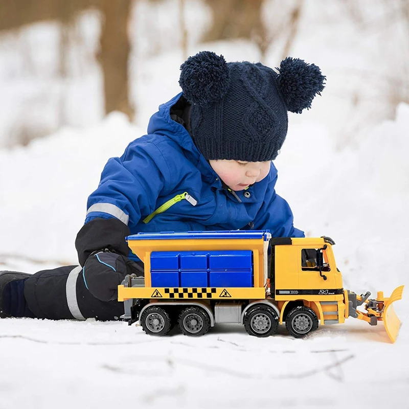Friction Powered Snow Removal Plow Truck Construction Toy,Inertia Repair Car Toy, Engineering Vehicle,Toys For Children 2-6 Year 3