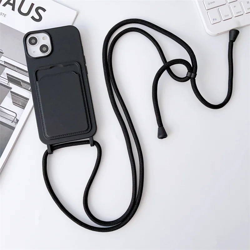 Versatile Crossbody Lanyard Silicone Phone Case Cover