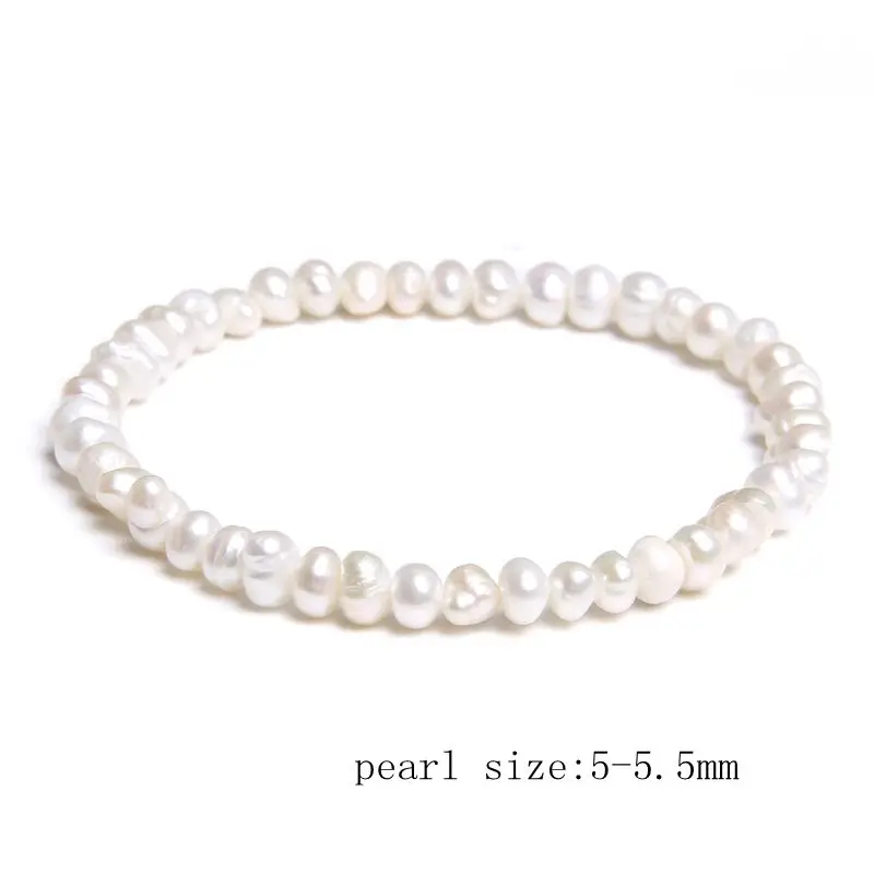 Braccialetti di perle d'acqua dolce naturali Braccialetti da donna 2023 Braccialetti fatti a mano Perle barocche bianche Perline Bracciale elastico Gioielli di moda da uomo  36