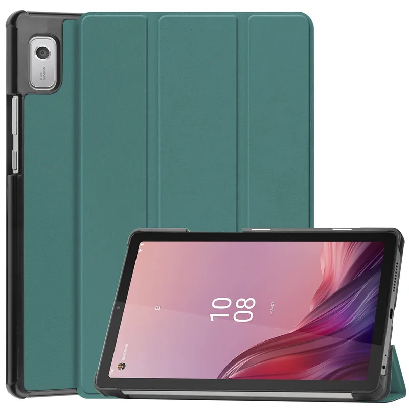 For Lenovo Tab M9 TB-310FU 9 Inch 2023 Case PU Leather Tri-Folding Stand Magnetic Flip Stand Cover For Lenovo Tab M9 Tablet_voghion.com