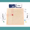 Math Multiplication Board Montessori Wooden Toys Kids Preschool Learning Educational Board Game Toys For Counting Teaching 5