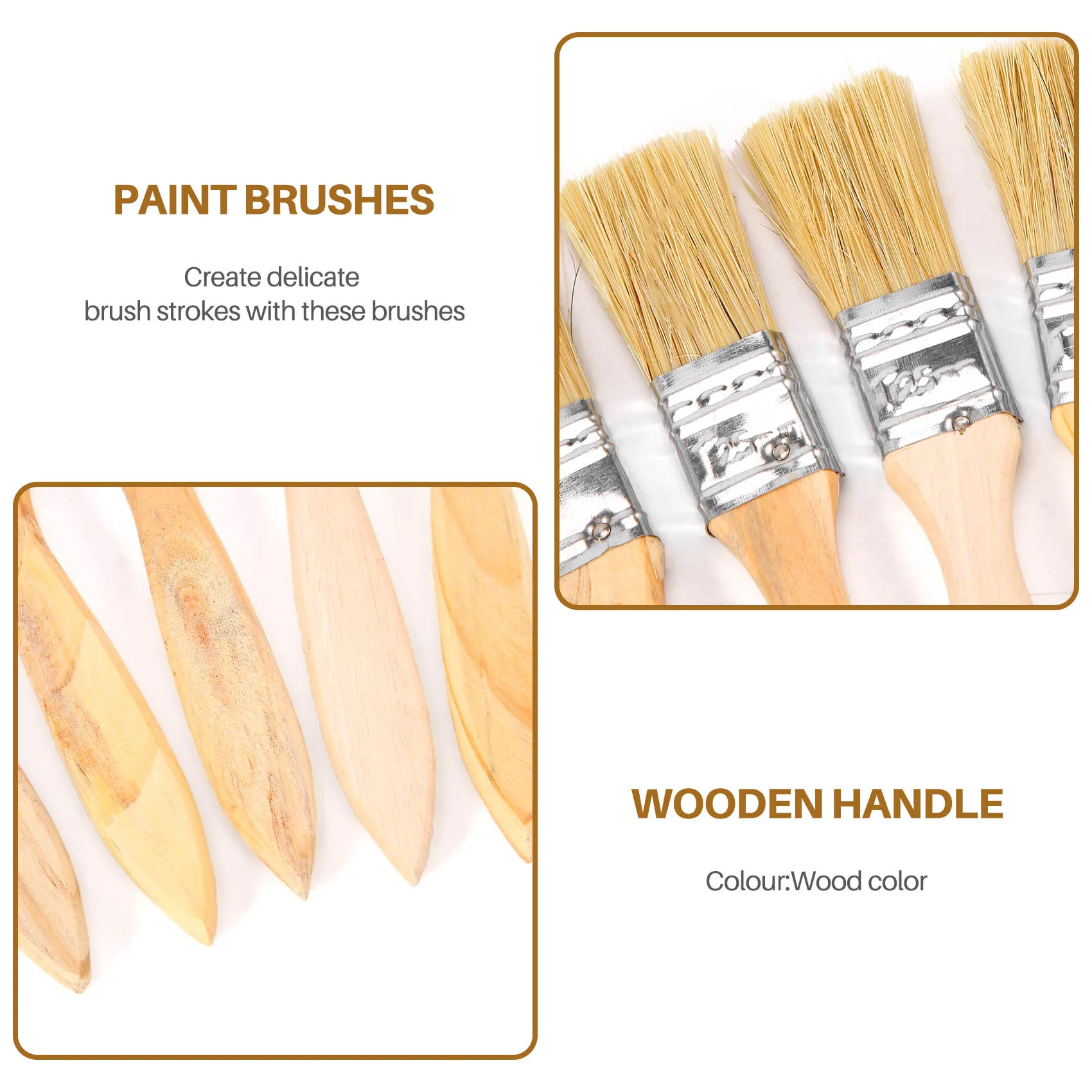 36 Pack of 1 Inch (24mm) Paint Brushes and Chip Paint Brushes for Paint Stains Varnishes Glues and Gesso images - 6