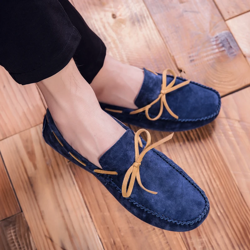 

Summer Shoes Men Flats Slip On Tassel Loafers Driving Suede Moccasins Homme Casual Shoes Fashion Dress Wedding Footwear Big Size