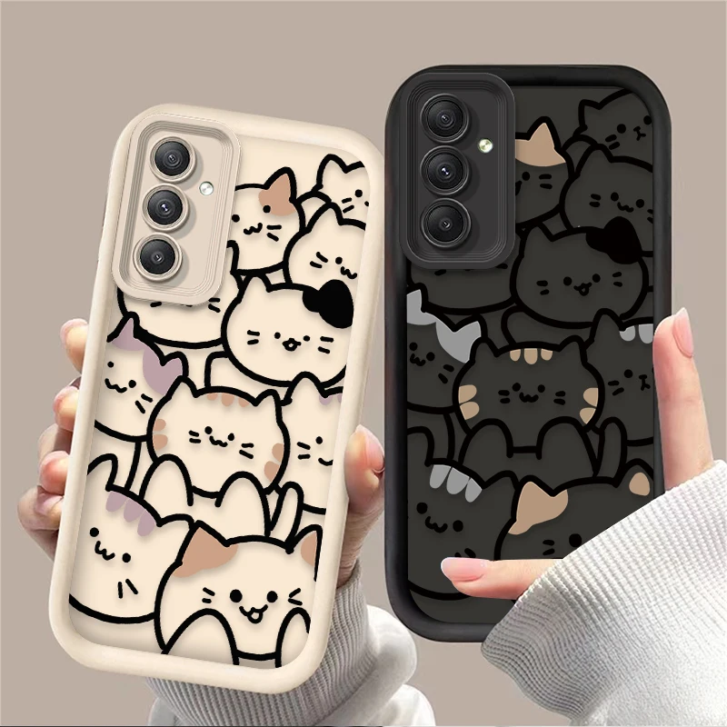 Cartoon Animal Cute Cat Phone Case for Samsung Galaxy A35 A55 A15