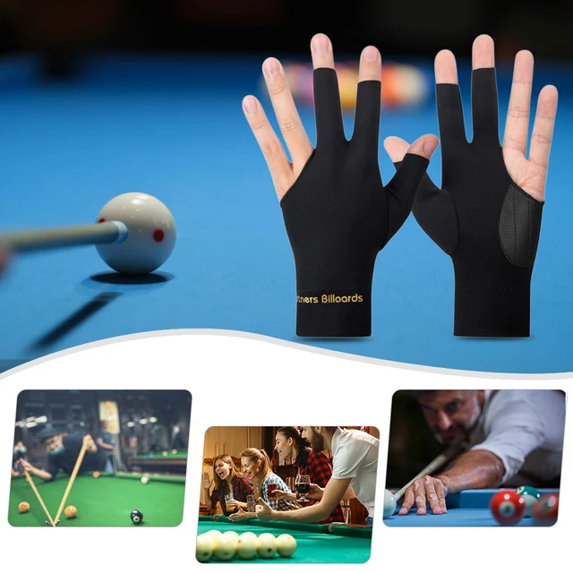 Guanti Da Biliardo Professionali 3 Dita - Antiscivolo Per Uomo E Donna