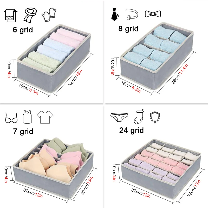 Cabinet Underwear Organizer Drawer Clothes Organizer For Underwear Bra Socks Underpants Storage Organizer Scarf Tie Storage Box 4