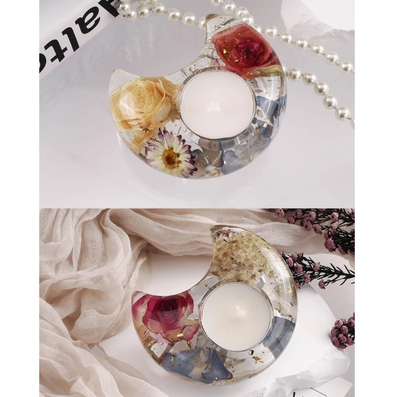 

Candlestick Silicone Mold Heart/Moon/Star Holder Mould Base Moulds