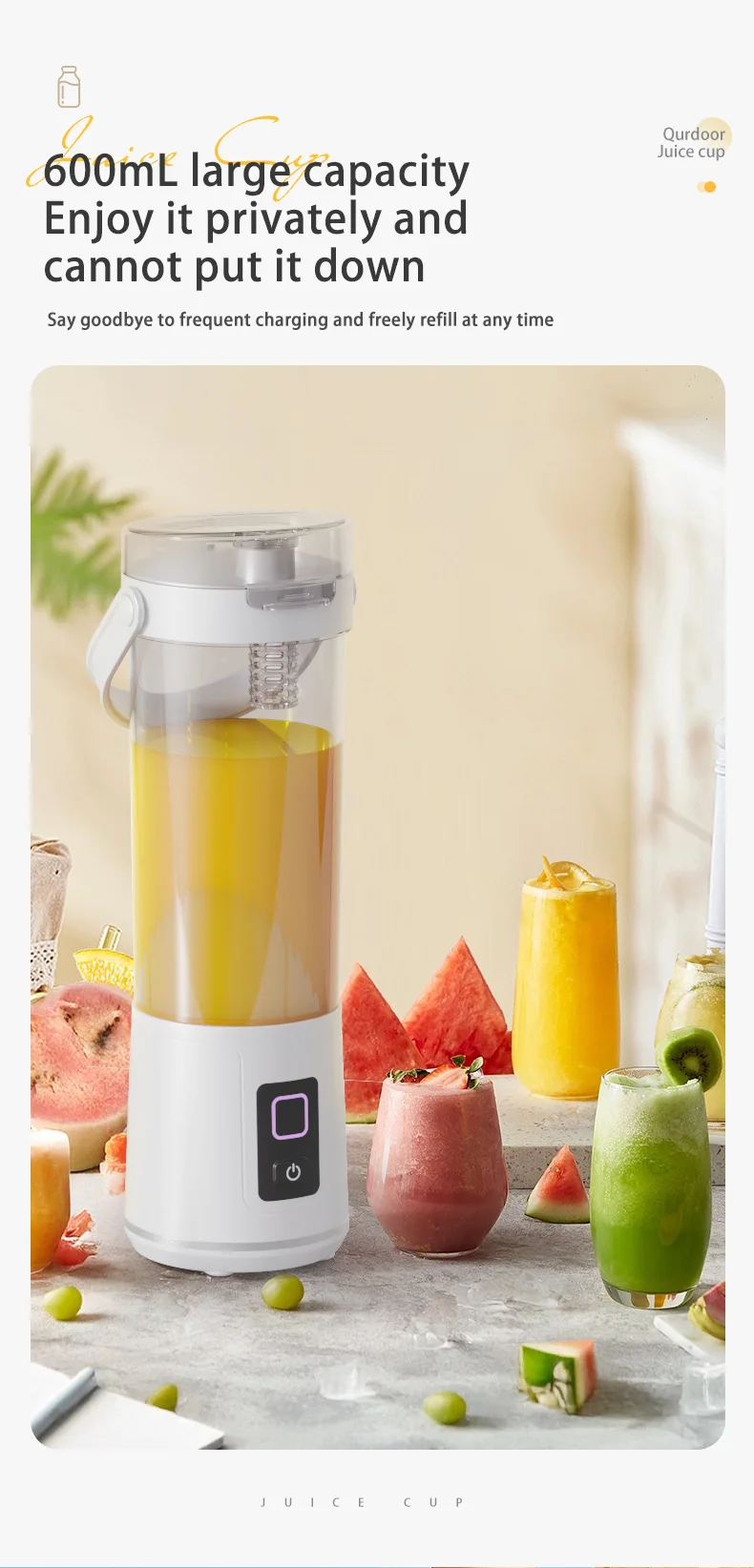 Tragbarer Elektrischer Mixer Für Shakes Und Smoothies_voghion.com