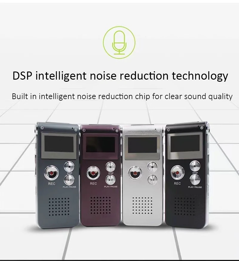 Digital Voice Recorder 8GB/16GB/32GB/64GB MP3 Player USB Flash Drive HD Noise Ca