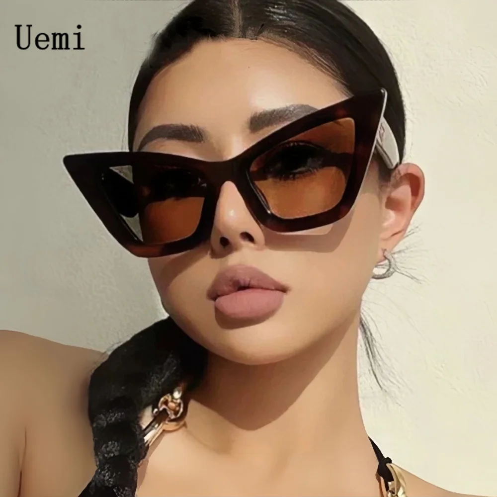 Designer Oversized Sunglasses For Women Men Cat Eye Modern Retro UV400