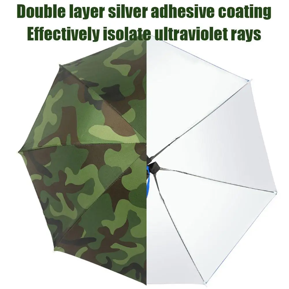 Foldable Outdoor Umbrella Hat Women Men Fishing Headwear Sun Cap Camping Fishing Headwear Cap Beach Head Hats