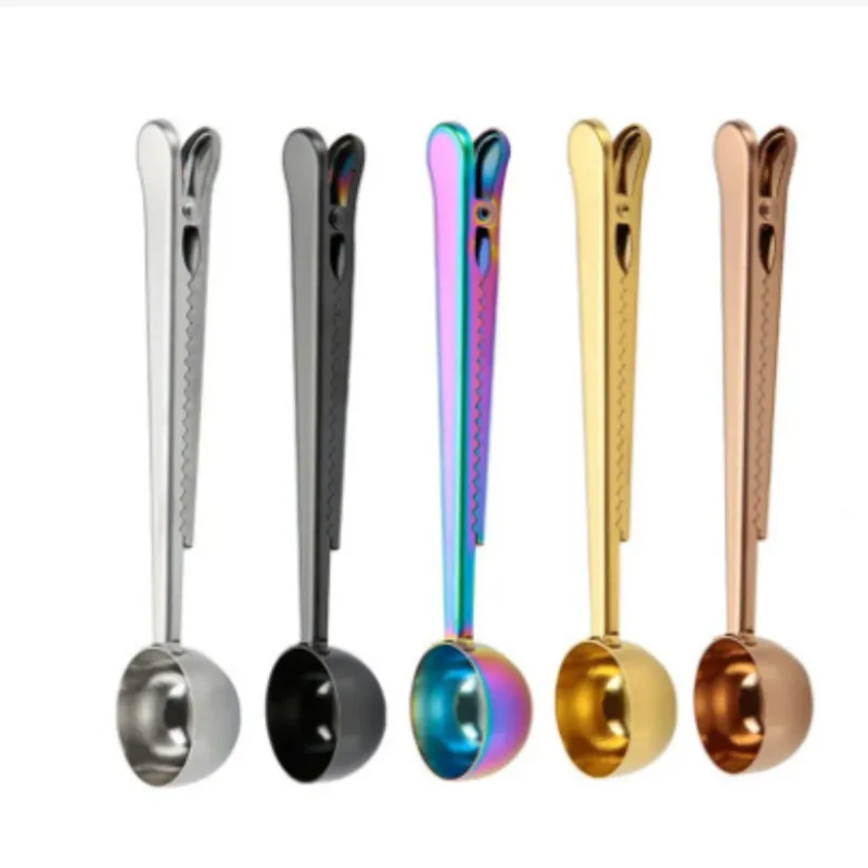 

Coffee Spoon Holder Tea Soy Milk Powder Bag Sealing Mouth Scoop of Coffee Spoon Functional Tool