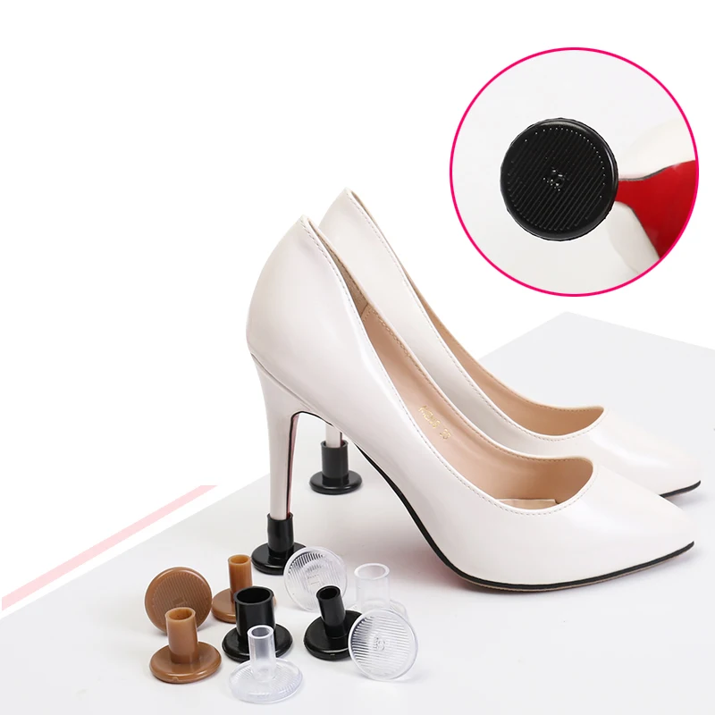 High Heel Protectors Glittery Clear Heel Stoppers Heel Repair Caps