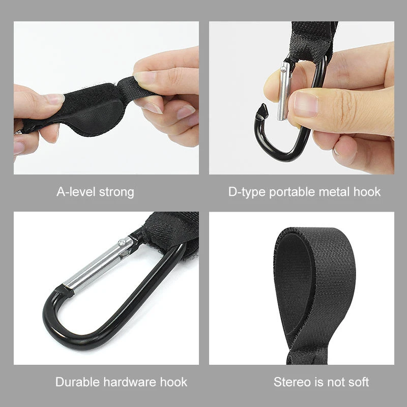 Baby Stroller Hook Clip Aluminum Alloy Carabiner Cart Organizer Diaper Bag Shopping Pram Hook Hanger 5/2pcs stroller hooks stroller accessories