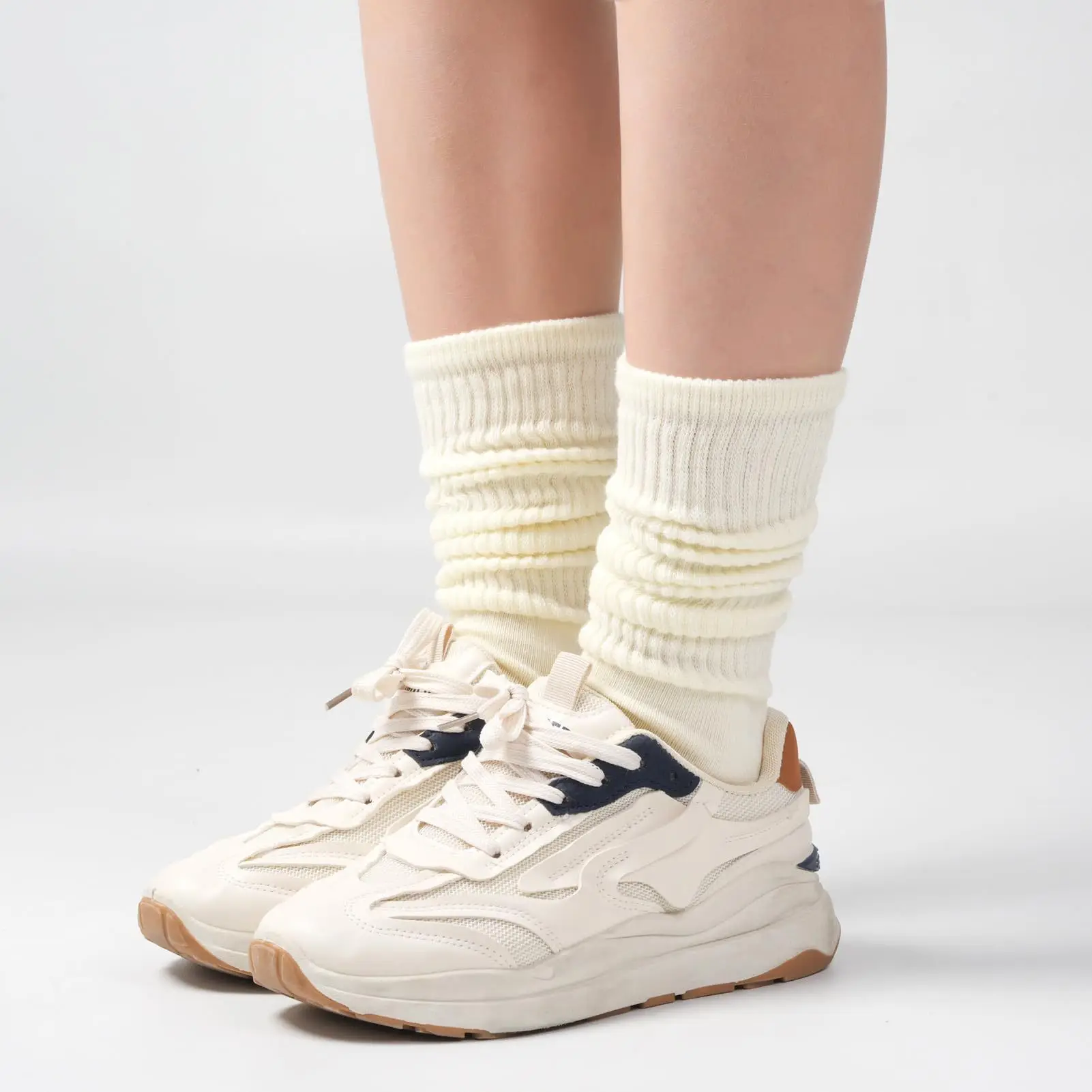 Women Anti-slip Mid-calf Yoga Socks