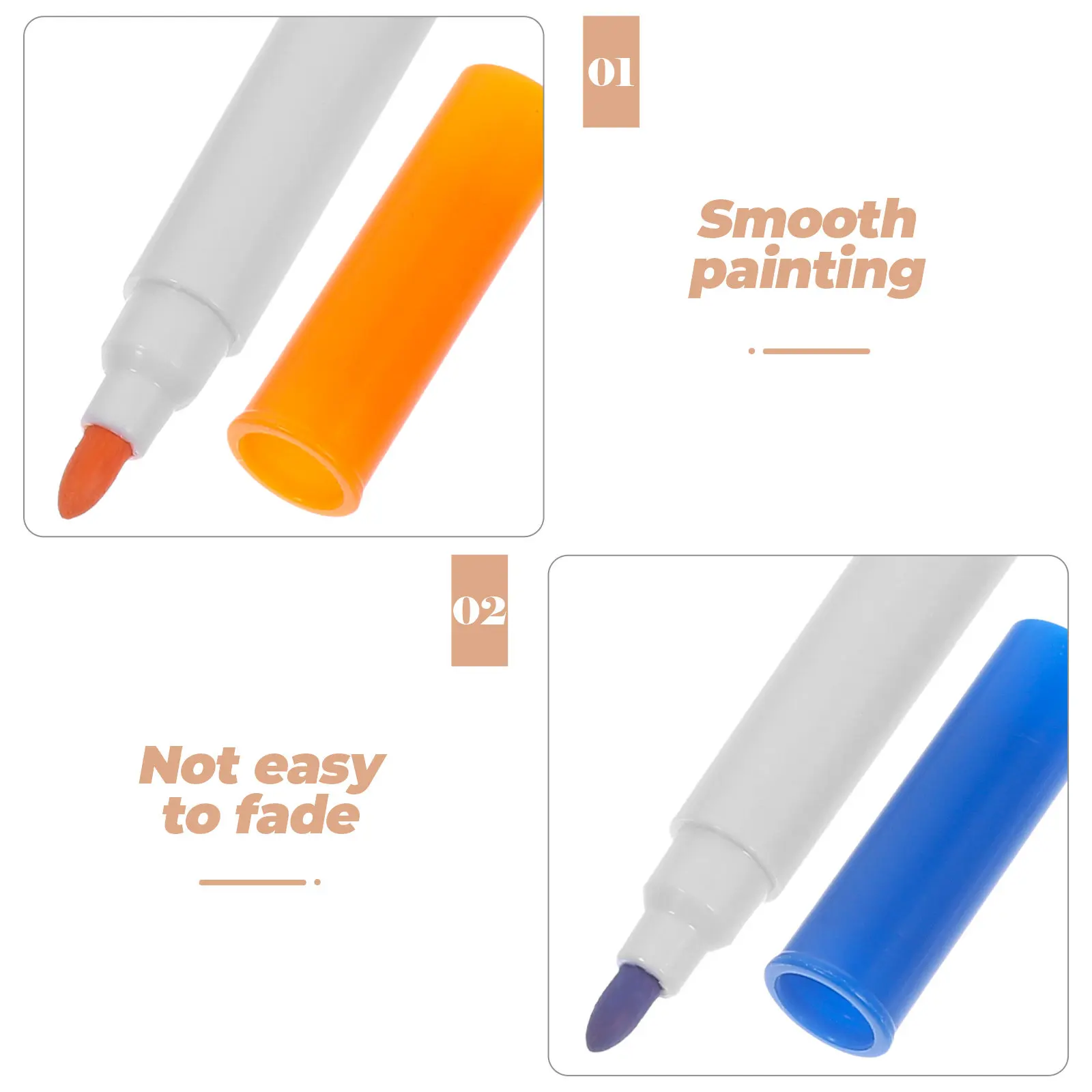 7Pcs 화이트 보드 마커 가정 교실을위한 다목적 건식 지우기 펜 부드러운 쓰기 컬러 지우기 마커 페인팅 펜