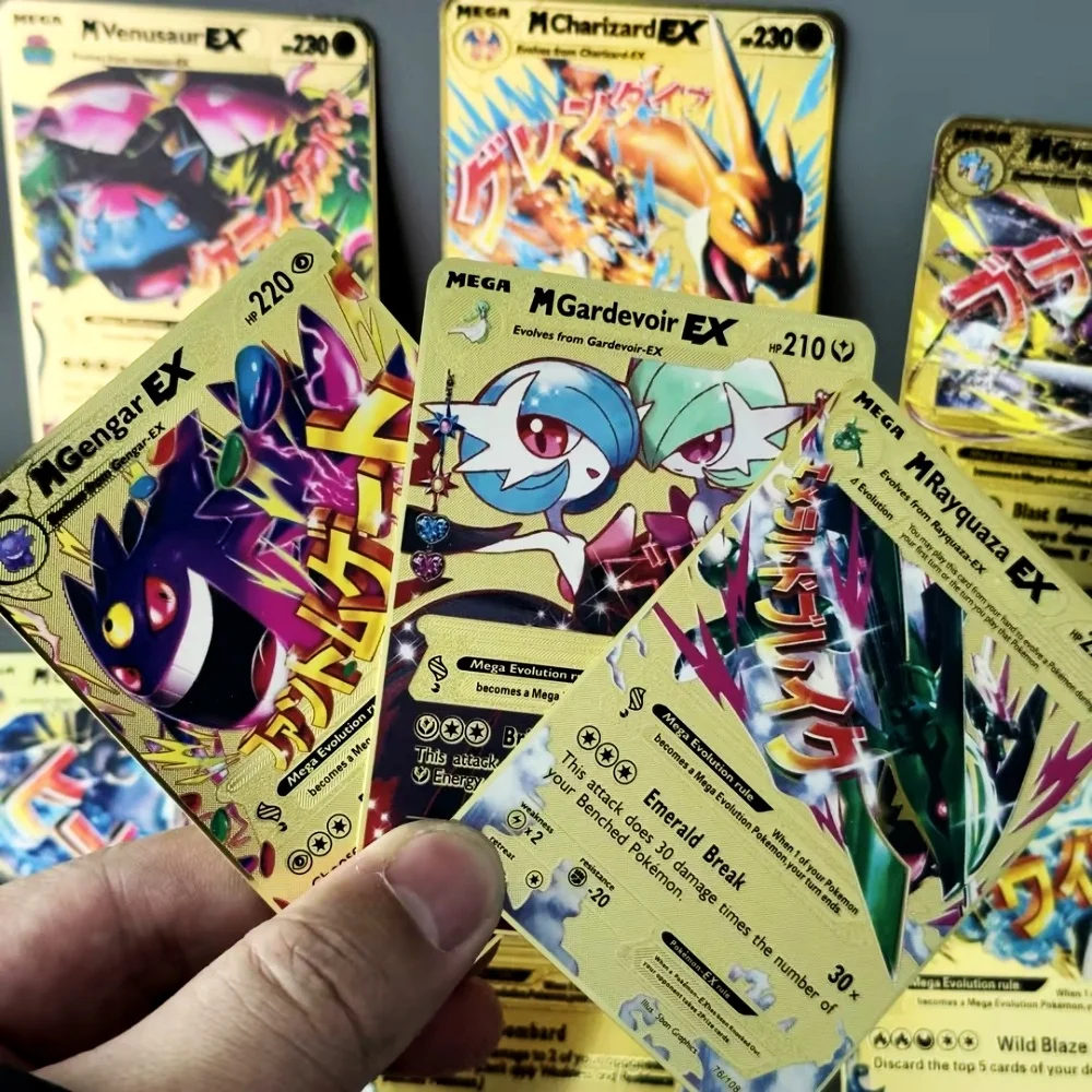 DIY PTCG 메탈 컬렉션 카드 메가 차리자드 비너사우르 가드보아 블라스티즈 EX 자체 제작 카드 클래식 게임 애니메이션 카드 선물 장난감