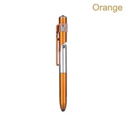 Multifunctional Ballpoint Pen with LED Light and Phone Holder (Orange)