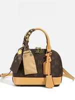 Ele ell aped Handbag Women's Faionable Printed Bag Versatile oulder Crossbody Bag 2025 New Sle Briti Sle