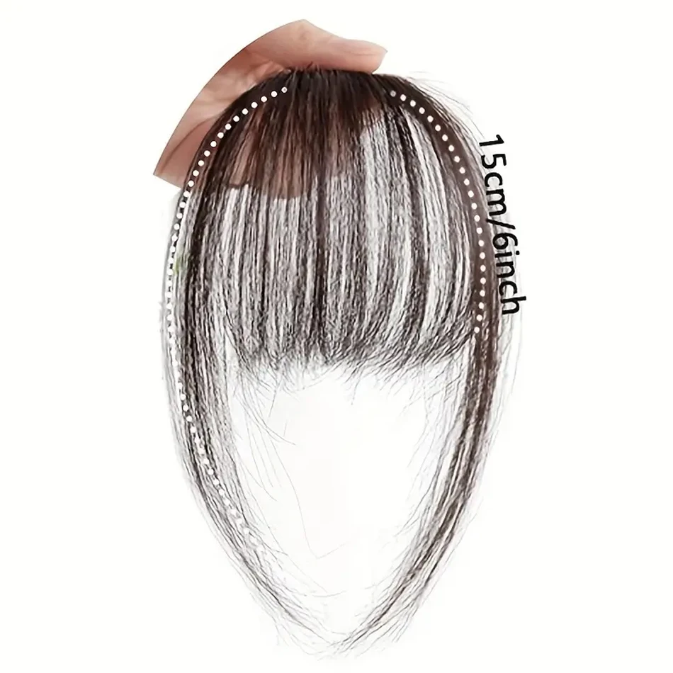 Synthetic Straight Fringe Bangs Hair Extension With Temples Easy To Wear Clip In Bangs For Women Invisible Synthetic Bang Hair hair bangs