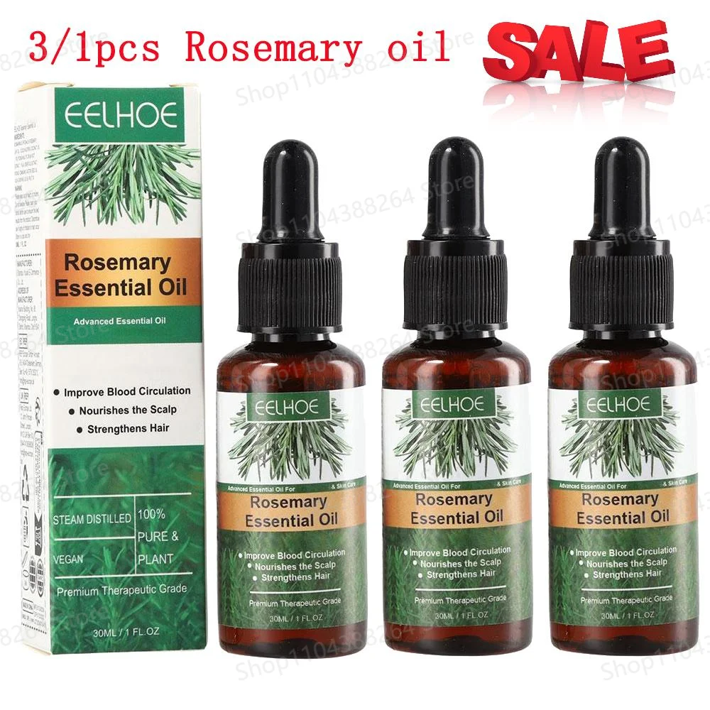 3/1pcs Rosemary Hair Essential Oil Smoothing Hair Strengthening Nourishing Brightening Moisturing Softening Luster Care