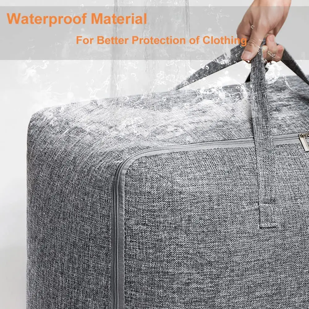 1pc Extra Large Waterproof Moving Luggage Bags Laundry Shopping Bag Non-woven Fabric Cubes 70*50*30cm Home Storage Packing Tool 4