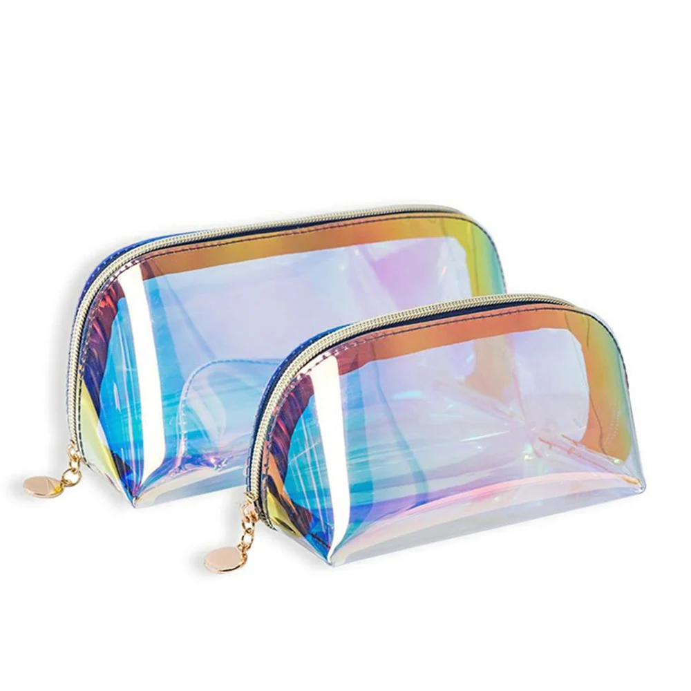 Makeup Bag Iridescent Cosmetic Bag with Zipper Waterproof Travel Makeup  Organizer Glitter Makeup Bag for Home Office Travel Busi - AliExpress, image size:1000x1000