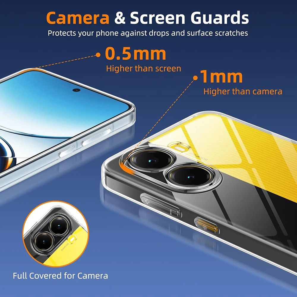 Silikonhülle für Xiaomi Poco X7 X6 F6 X5 F5 F4 F3 X3 GT, weiche, ultradünne, transparente Rückseite, klare, stoßfeste Schale, transparent – Detail 2