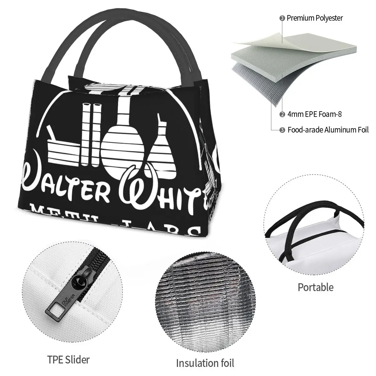 Walter White Meth Labs Portable insulation bag for Cooler Thermal Food Office Pinic Container