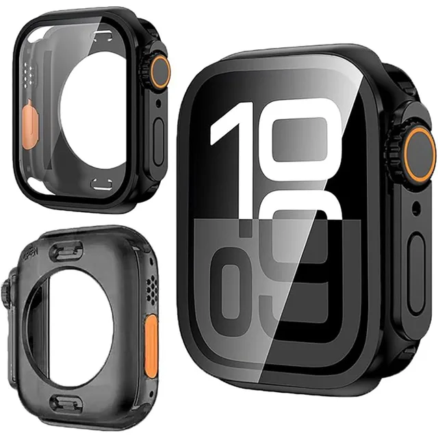 Protecteur d'écran pour Apple Watch, boîtier 46mm 45mm 44mm 40mm 41mm 42mm, changement en couverture Ultra rigide pour iWatch 11 10 9 8 7 6 5 4 SE 1