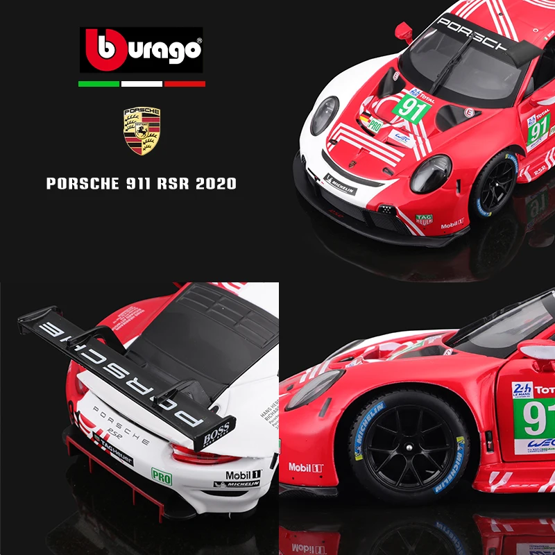 DR6, Porsche 911 RSR LM 2020 1/24, Bburago (18-28016