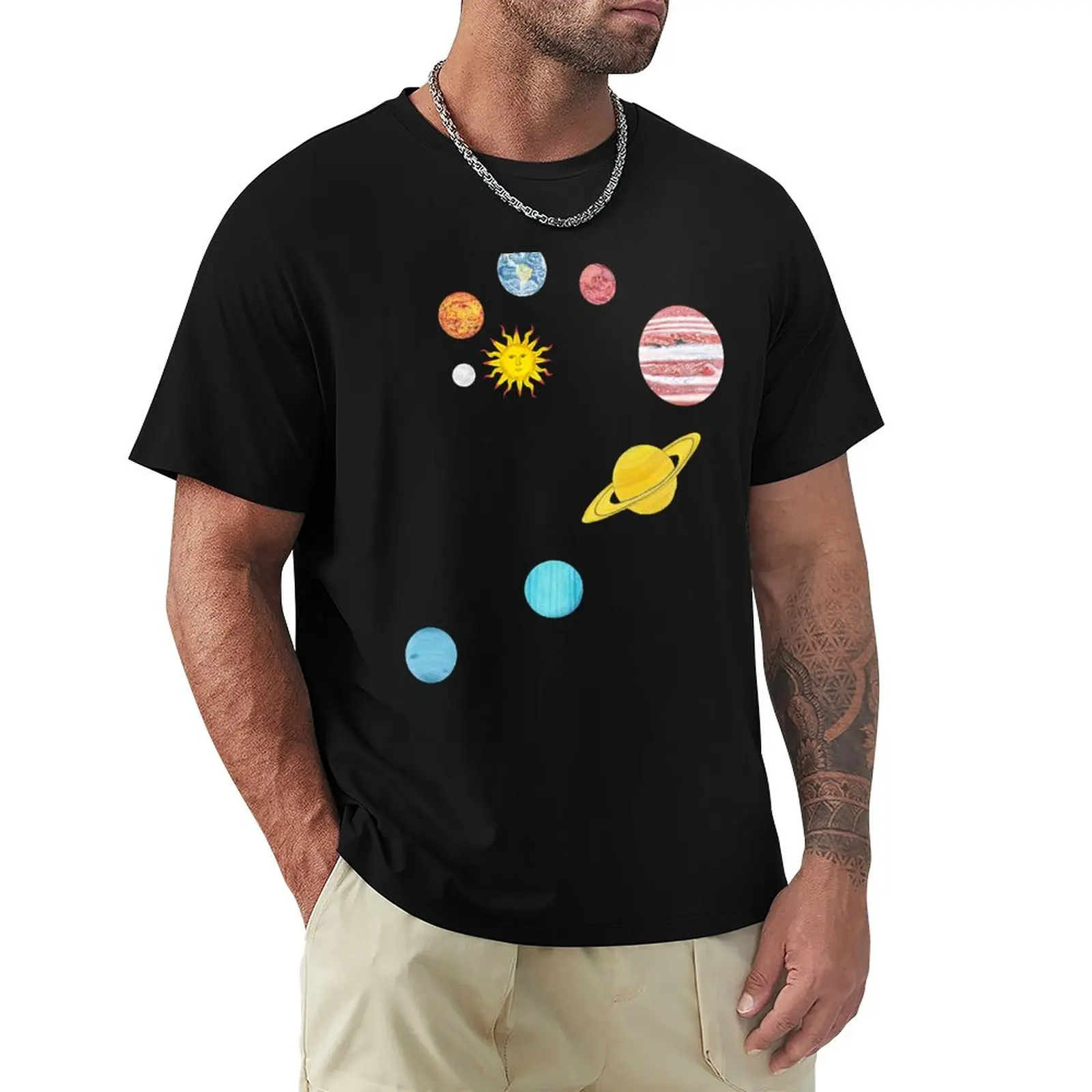 

Solar system T-Shirt heavyweights summer clothes for a boy men clothings