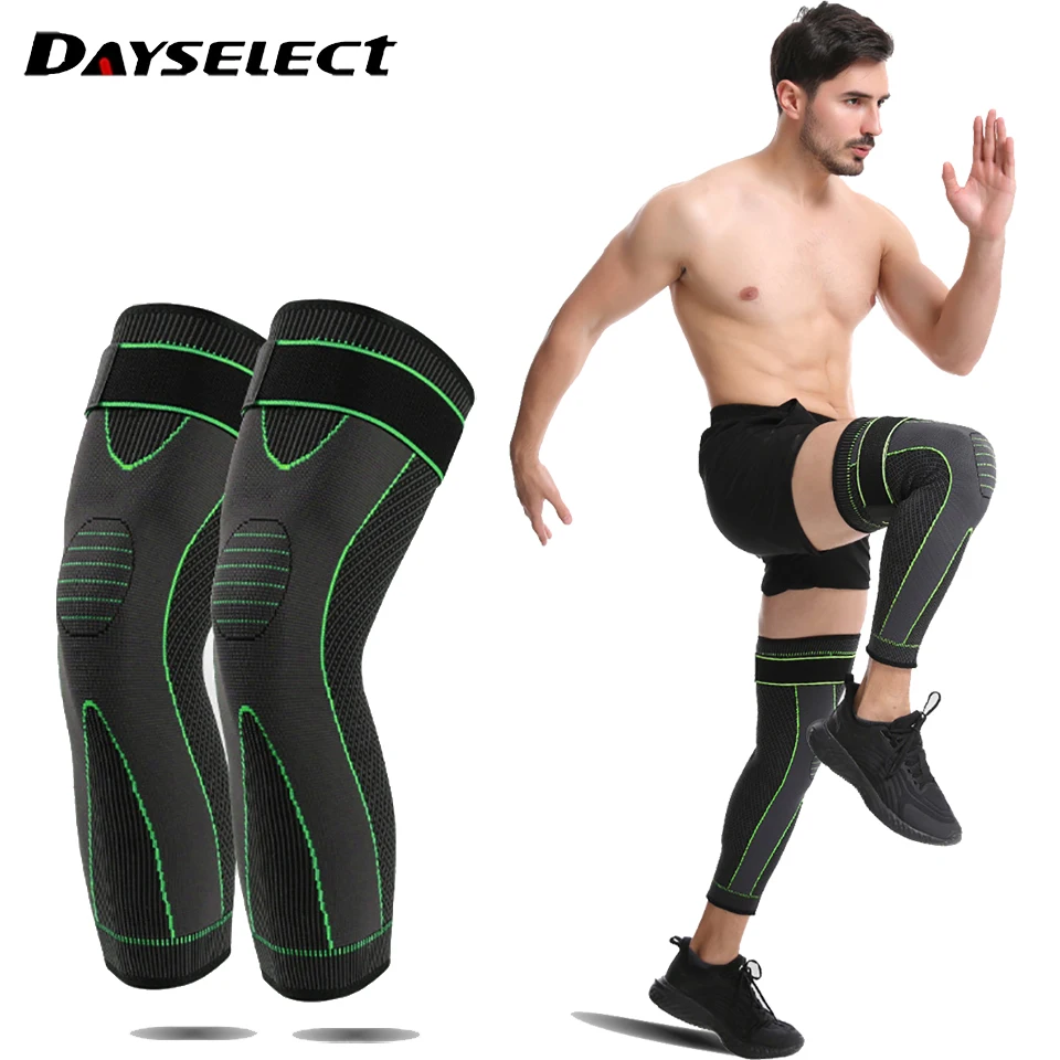 

1Pair Sport Full Leg Compression Sleeves Knee Braces Support Protector For Weightlifting Arthritis Joint Muscle Tear Pain Relief