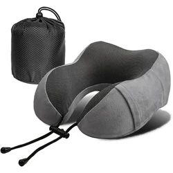 Ultimate Comfort Travel Neck Pillow - U - Shape Portable Flight Pillow (DARK GRAY)
