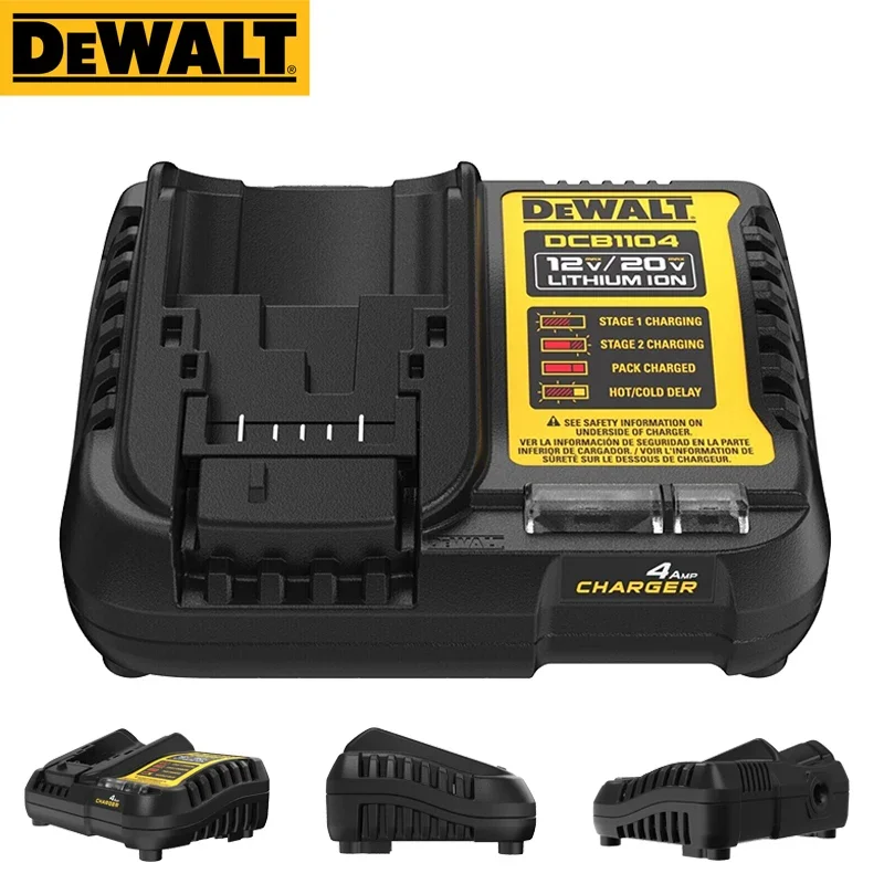 

Оригинальное быстрое зарядное устройство DEWALT DCB1104, 12 В, 20 в, максимальное зарядное устройство для литиевых батарей с фонариком, обновленная версия DCB115, 220 В