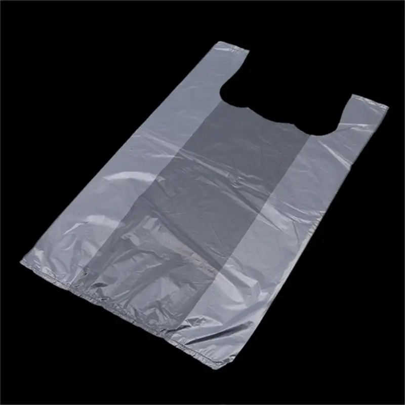 100 Stück transparente Taschen, Einkaufstaschen, Plastiktüten für den Supermarkt – Detail 10
