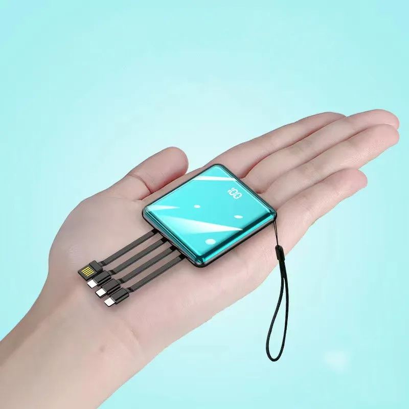 power bank best buy 20000mAh Mini Power Bank High-Voltage Cell Mobile Power Supply Mirror Digital Display Phone External Battery With Four Wires best powerbanks