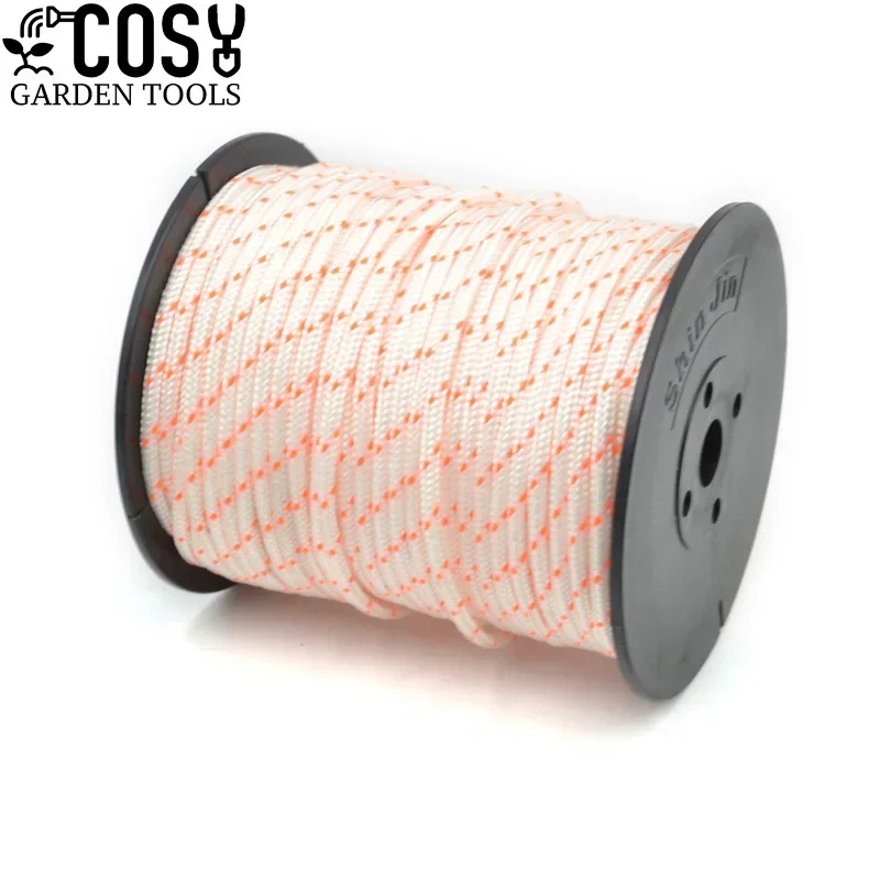 50m*3mm Nylon Pully Starter Rope Recoil Engine Start String For CG430 520 Lawnmower Grass Trimmer Chainsaw Engine Parts