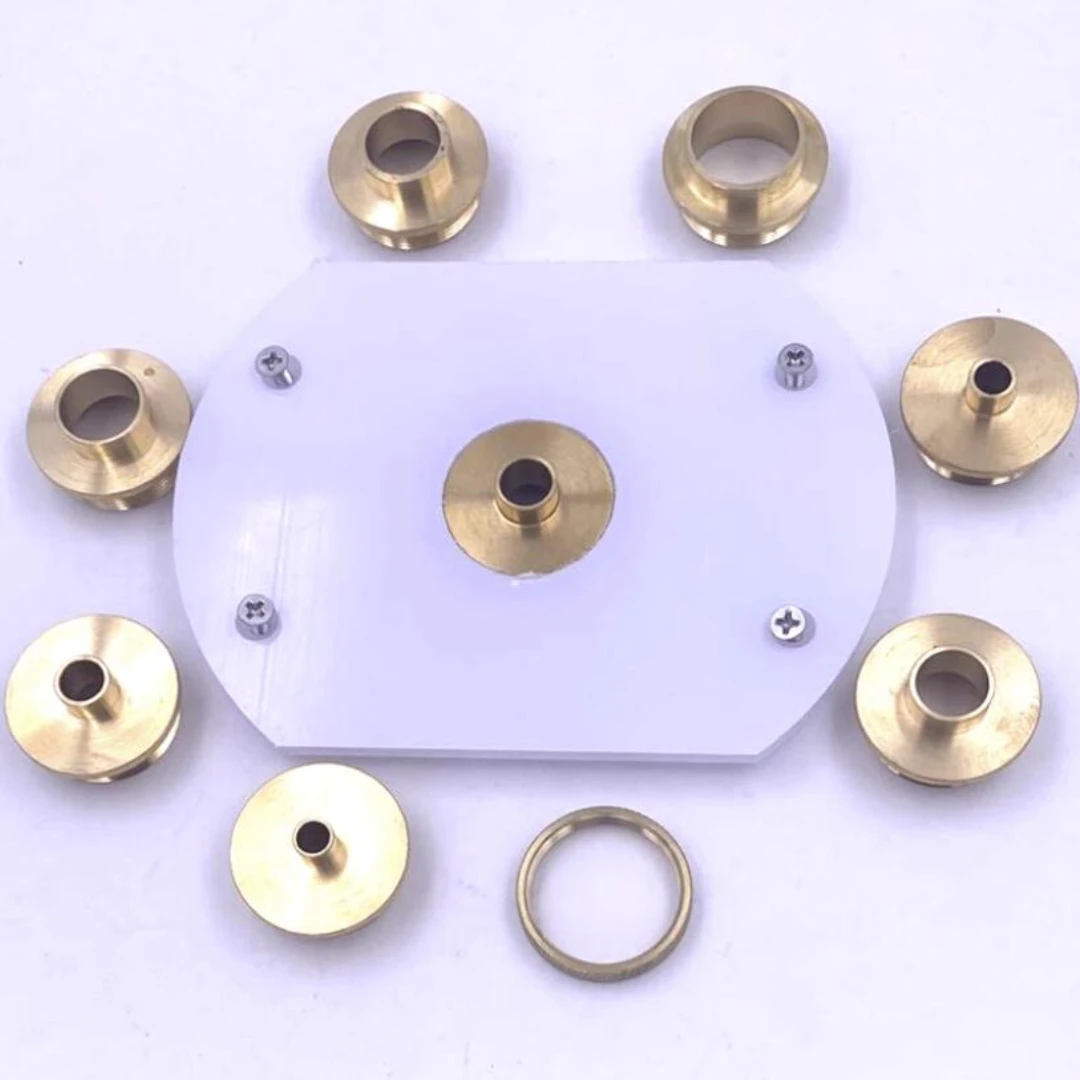 Set of Round Base Plate + 10PCS Brass Router Template Guide Bushings