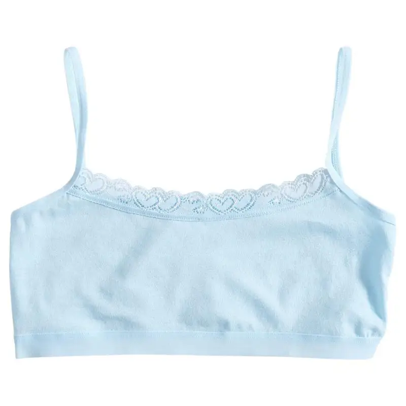 Lace Cotton Training Bra For Young Girls Kids Vest Teens Teenage Underwear  Children Bras Student Solid Wrapped Chest Lingerie - Bras - AliExpress