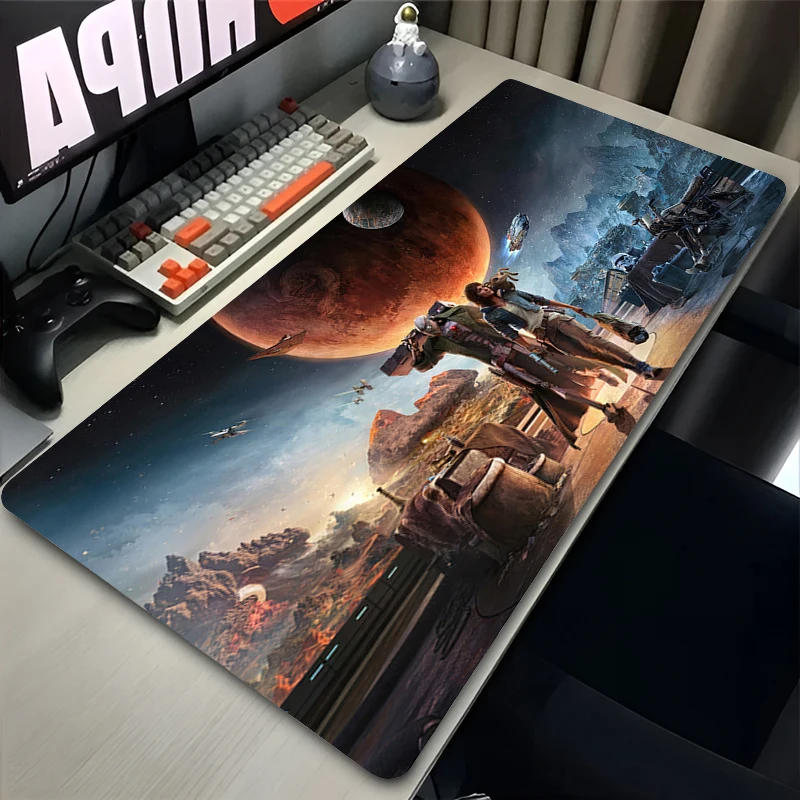 

Star Wars Mouse Pad Spacecraft Star Mousepad HD Printed Mouse Mat Large Gamer Computer Keyboard Desktop Pad Rubber 900x400 XXL