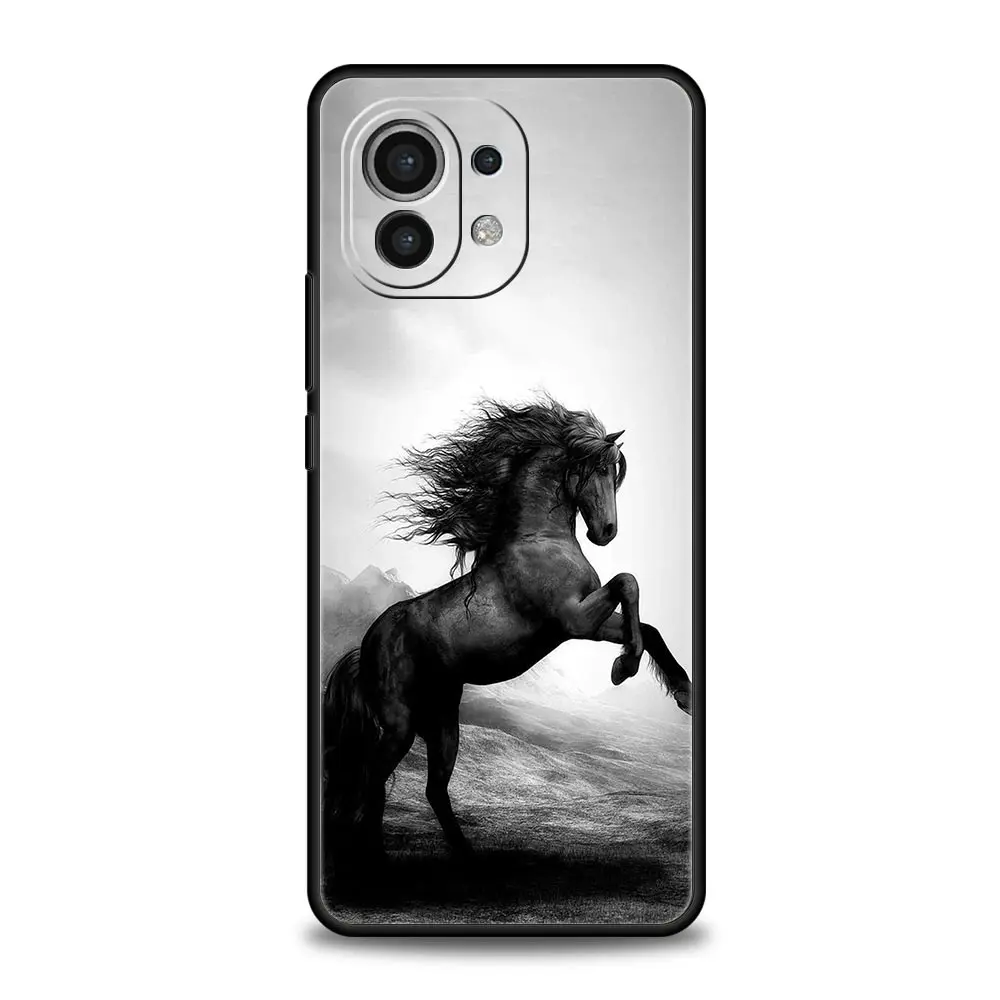 Soft Cover Phone Case with Galloping Horse Girl Artwork