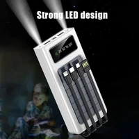 Xiaomi 200000mAh Solar Power Bank Ultra Capacity USB 4 in1 Super Fast Charging USB TypeC LED Light Outdoor Power Bank For iPhone 2