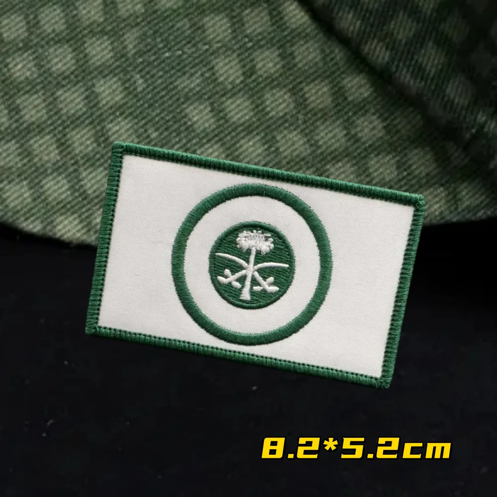 Saudi-Arabien Relief Flagge Stickerei Patches Outdoor Montage Rucksack Haken und Schleife Moral Abzeichen Militär ARMEE Taktische Aufkleber – Detail 2