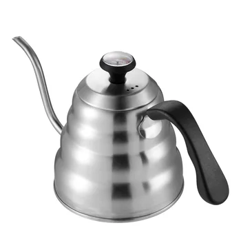 Coffee Drip Kettle Pot with Thermometer Stainless Steel Kettle 1L/1.2L 2