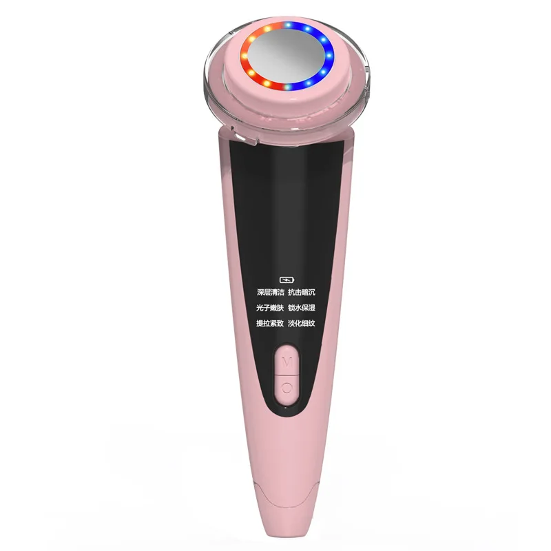 

Beauty device home use EMS lifting firming facial introduction device red blue light massage photon rejuvenation new model